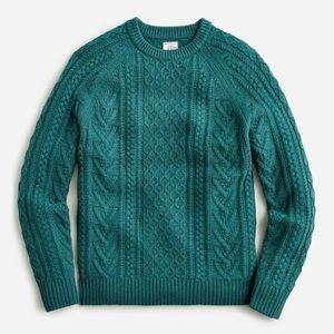 J. Crew Rugged Merino Wool Cable-knit Sweater